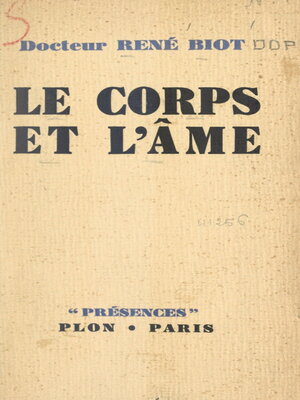 cover image of Le corps et l'âme